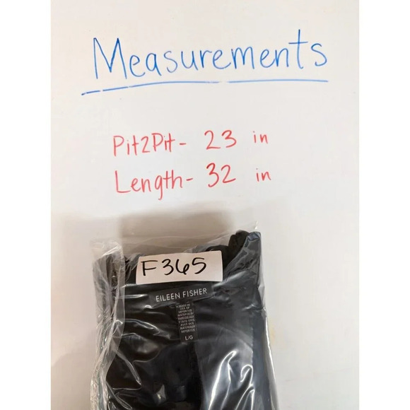 Eileen Fisher L Open Front Cardigan Black Flowy Jersey Stretch Classic Nuetral - Picture 14 of 14